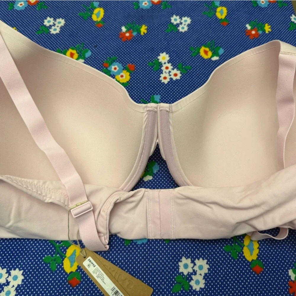 SKIMS Fits Everybody Scoop plunge bra NWT 46DD Cherry Blossom pink - Picture 3 of 4